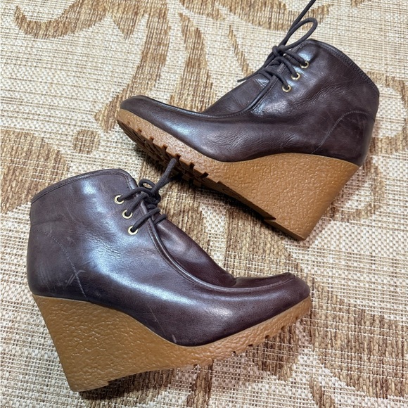 Michael Kors leather bootie wedge, brown size 9.5 - Picture 10 of 12